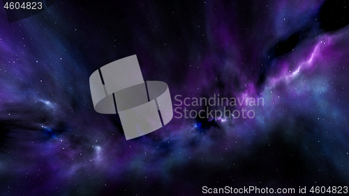 Image of night sky with stars and nebula 