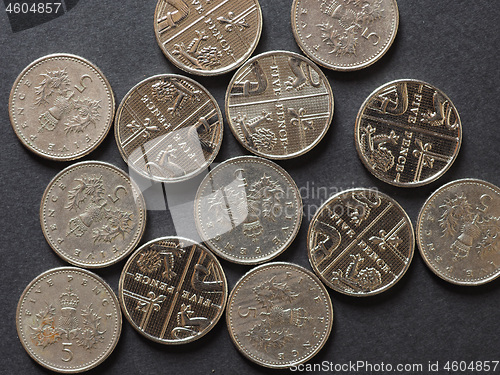 Image of 5 pence coin, United Kingdom