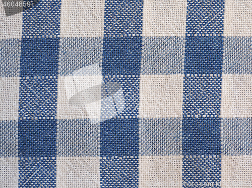 Image of blue and white checkered fabric background