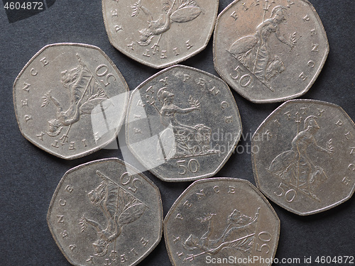 Image of 50 pence coin, United Kingdom