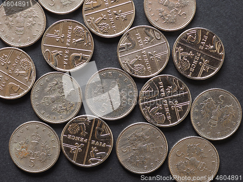Image of 5 pence coin, United Kingdom
