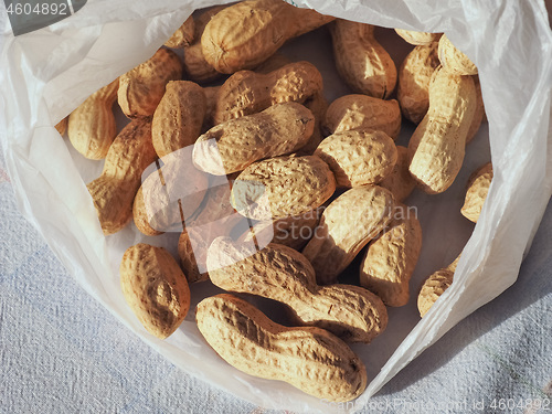 Image of peanuts food in a plastic bag