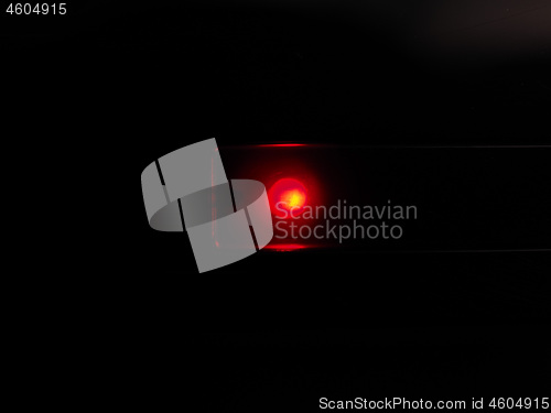Image of red led over black