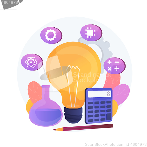 Image of STEM education vector concept metaphor