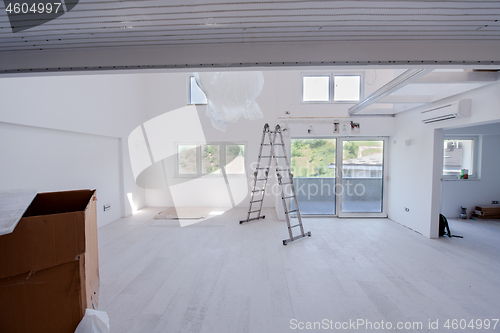 Image of ladder in Interior of apartment