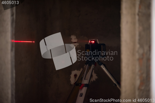 Image of Laser equipment at a construction site