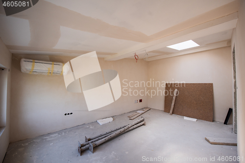 Image of interior of construction site with drywall