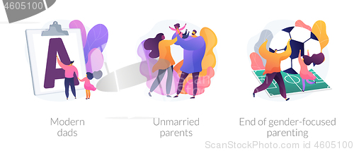 Image of Gender and social equality parenthood abstract concept vector il