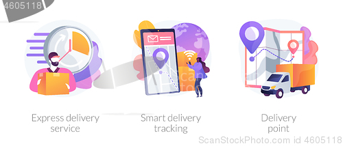 Image of Parcel shipment services abstract concept vector illustrations.