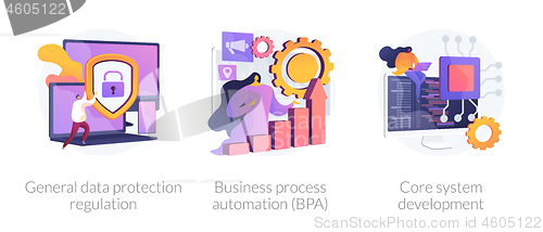 Image of Information management vector concept metaphors