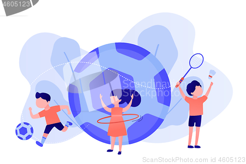 Image of Sport summer camp concept vector illustration.