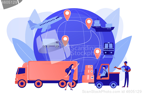 Image of Business logistics concept vector illustration.