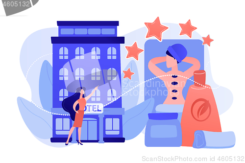 Image of Wellness and spa hotel concept vector illustration.