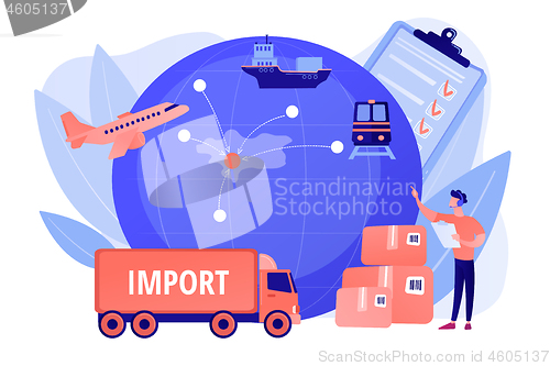 Image of Export control concept vector illustration