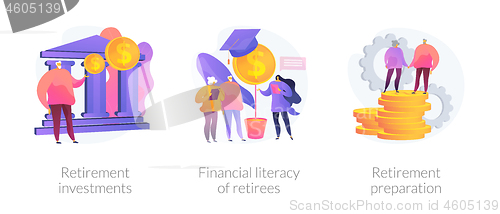 Image of Smart retirement vector concept metaphors