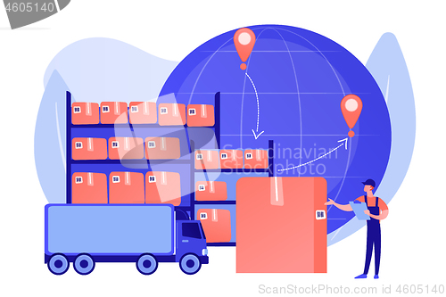 Image of Transit warehouse concept vector illustration