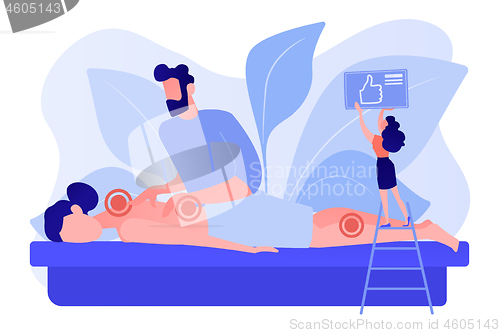 Image of Professional massage therapy concept vector illustration