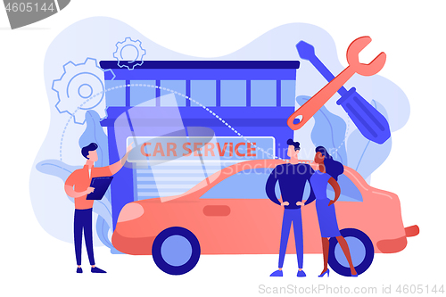 Image of Car service concept vector illustration.