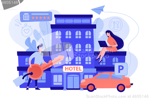 Image of All-inclusive hotel concept vector illustration.