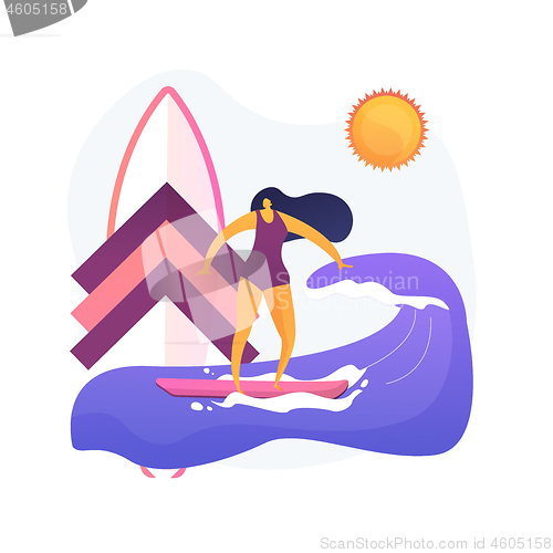 Image of Surfing school vector concept metaphor