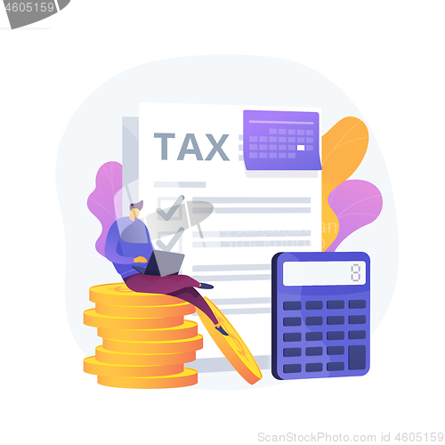 Image of Monthly expense planning vector concept metaphor