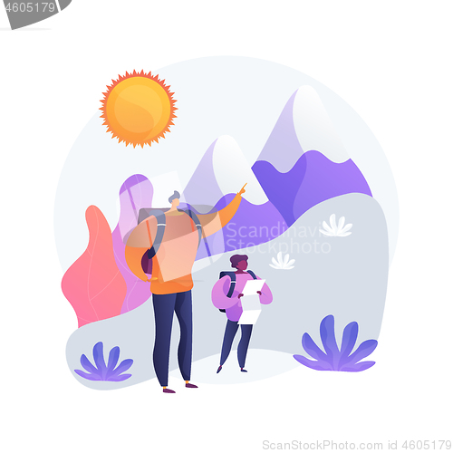 Image of Summer hiking vector concept metaphor
