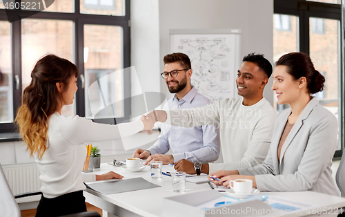 Image of recruiters having job interview with employee