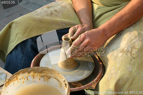 Image of Potter hands.