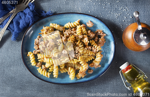 Image of pasta with meat