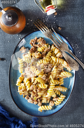 Image of pasta with meat