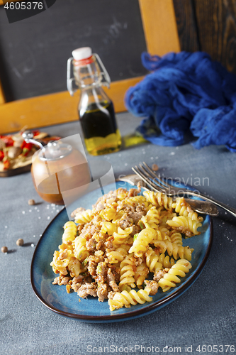 Image of pasta with meat