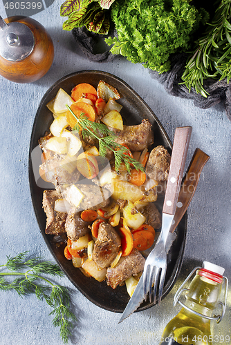 Image of liver with vegetables