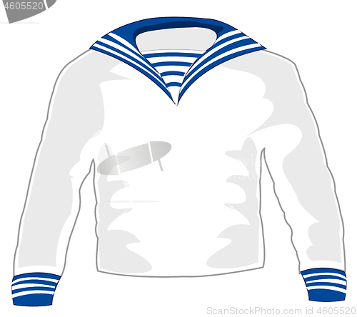 Image of Cloth of the sailor on white background is insulated