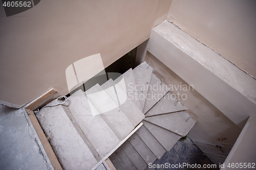 Image of concrete staircase at building site