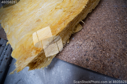 Image of red Bricks and glass wool