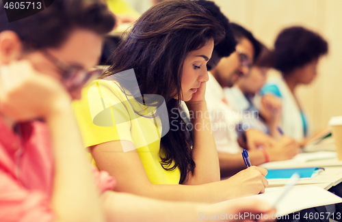 Image of group of international students on lecture