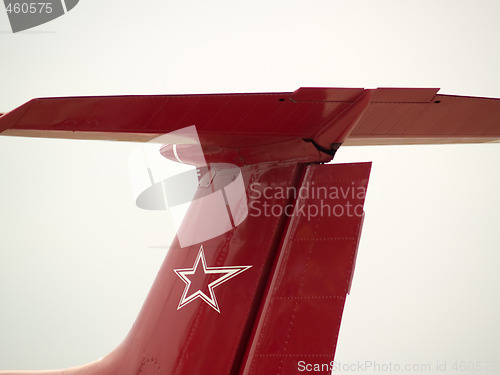 Image of Jet fighter's tail