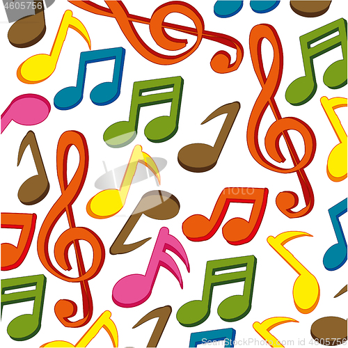 Image of Music music pattern on white background is insulated