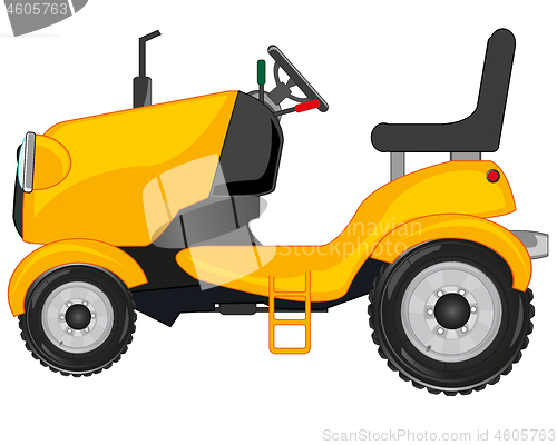 Image of Tractor garden on white background is insulated