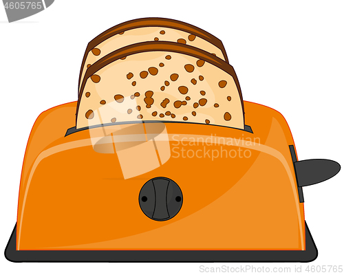 Image of Tools for kitchen toaster on white background is insulated