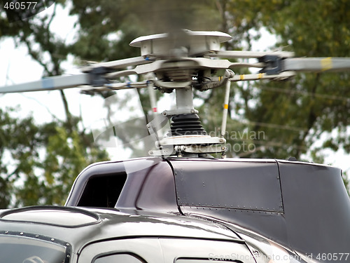 Image of Helicopter engine close-up