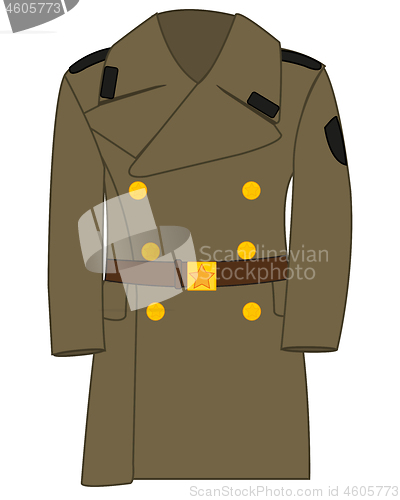 Image of Form overcoat to military soviet army drawing