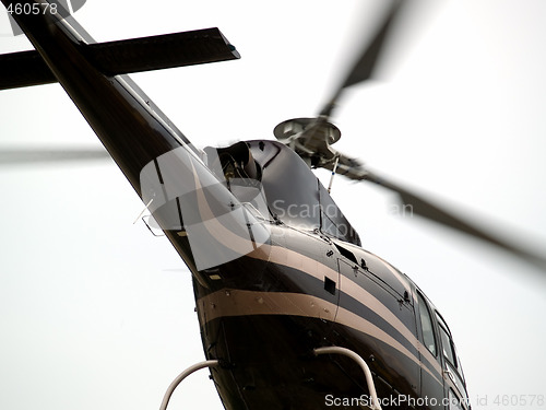 Image of Helicopter's tail close-up