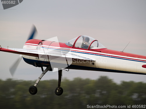 Image of Aerobatics plane close-up side-view