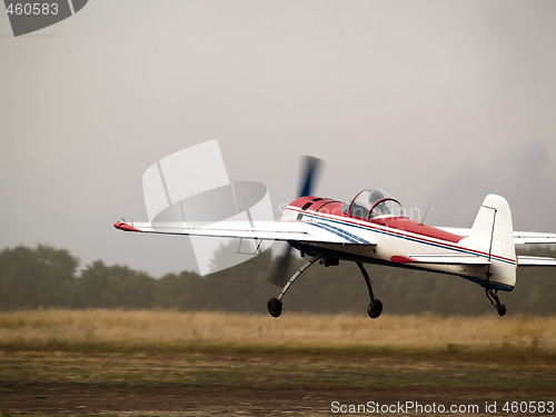 Image of Aerobatic plane landing