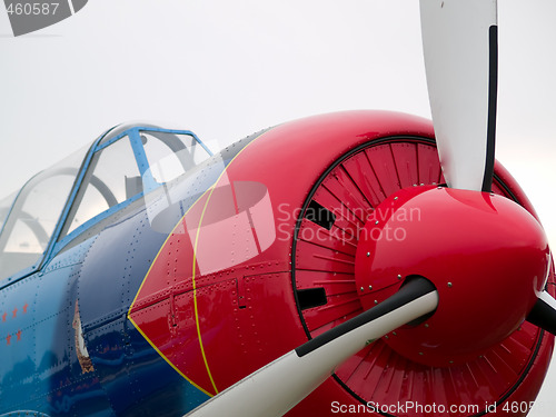 Image of Old WW2 aircraft close-up