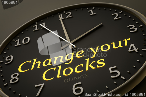 Image of change your clocks modern black clock style 