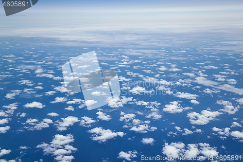 Image of Clouds from above over the ocean