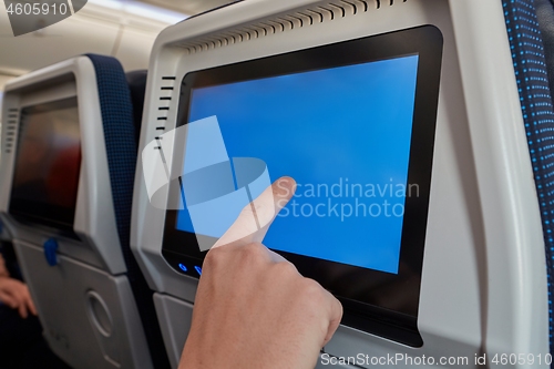 Image of Plane infotainment screen