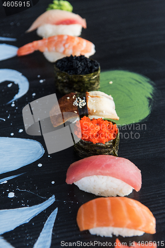 Image of Japanese seafood sushi set